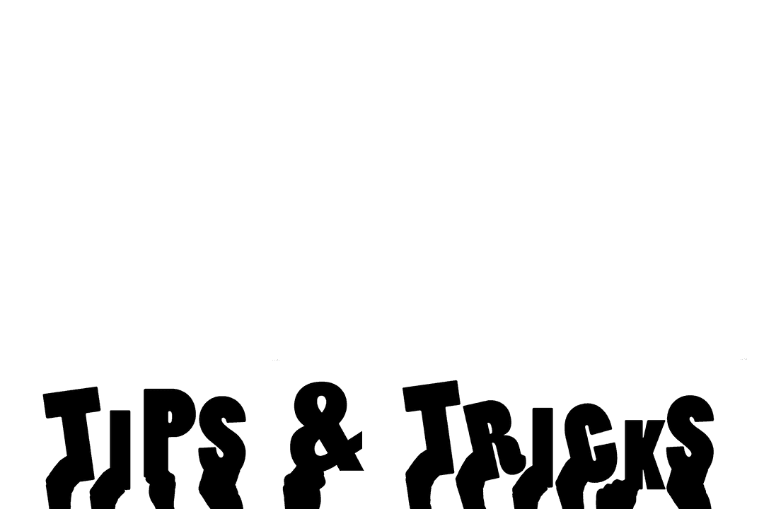 Hands Presenting Tips and Tricks Text on Transparent Background