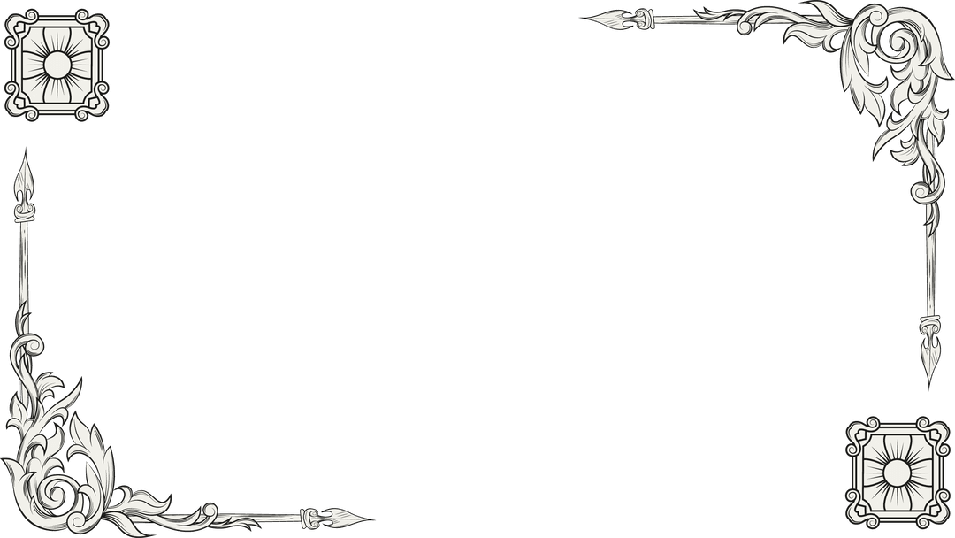 Intricate Baroque Corner Scrollwork Transparent Background