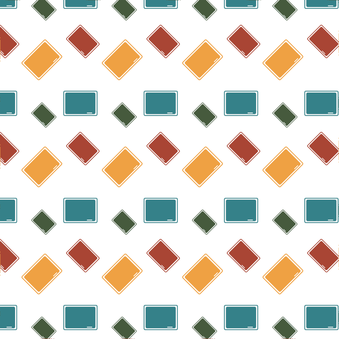 Colorful Geometric Boards Pattern on Transparent Background