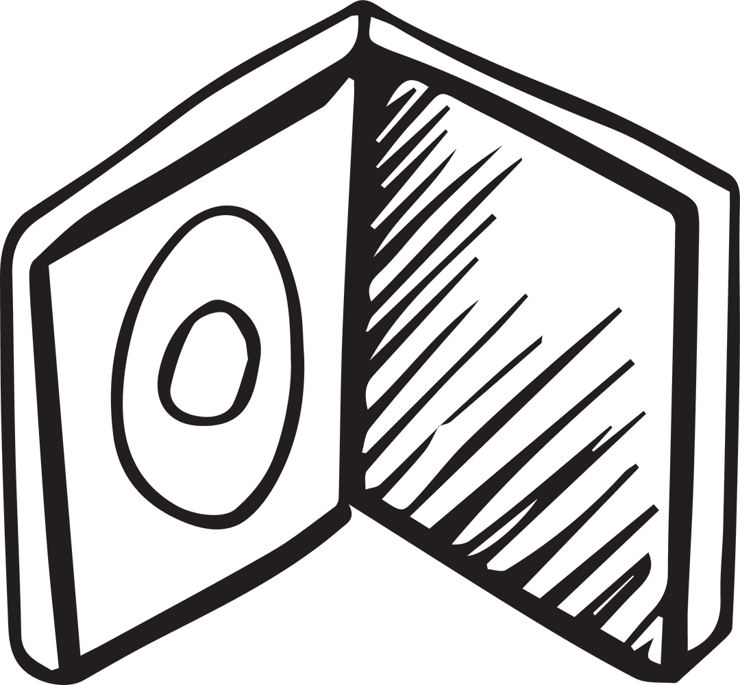 Digital Illustration of Black Shapes on Transparent Background