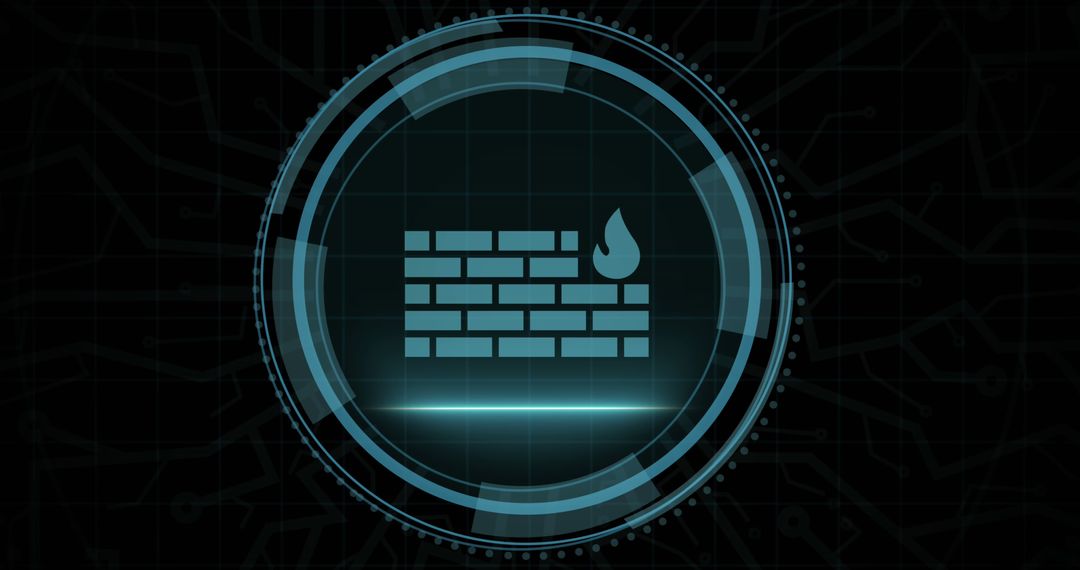 digital firewall symbol in tech interface - Free Images, Stock Photos and Pictures on Pikwizard.com
