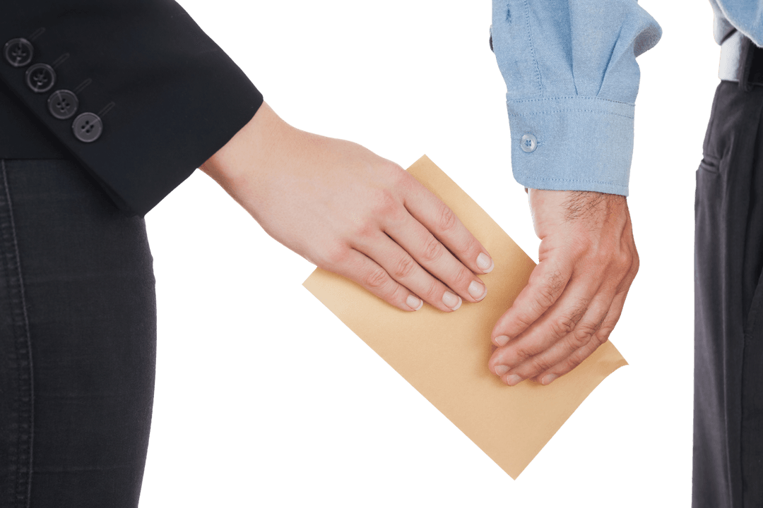 Transparent Exchange of Envelope Between Colleagues - Download Free Stock Images Pikwizard.com