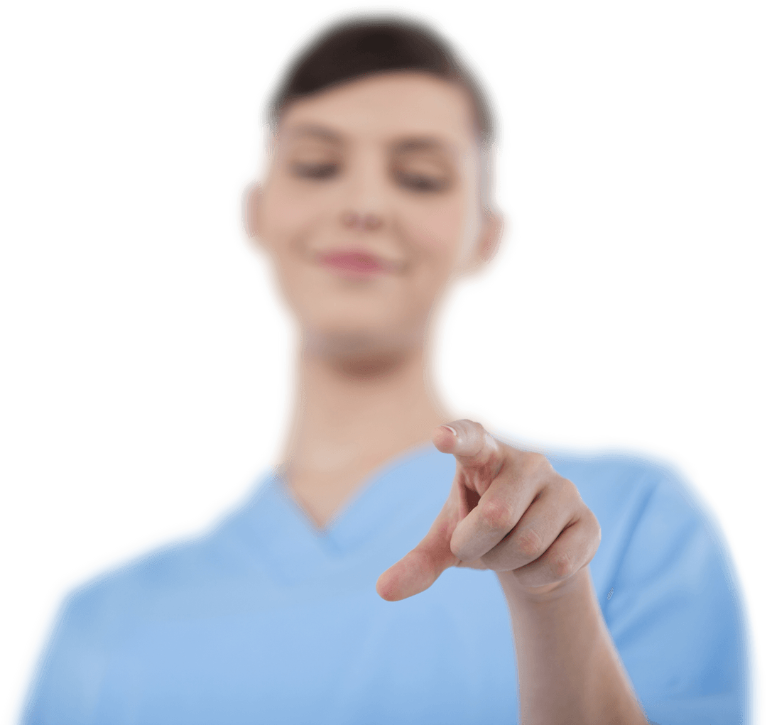 transparent image of doctor pointing at virtual screen interface - Download Free Stock Images Pikwizard.com