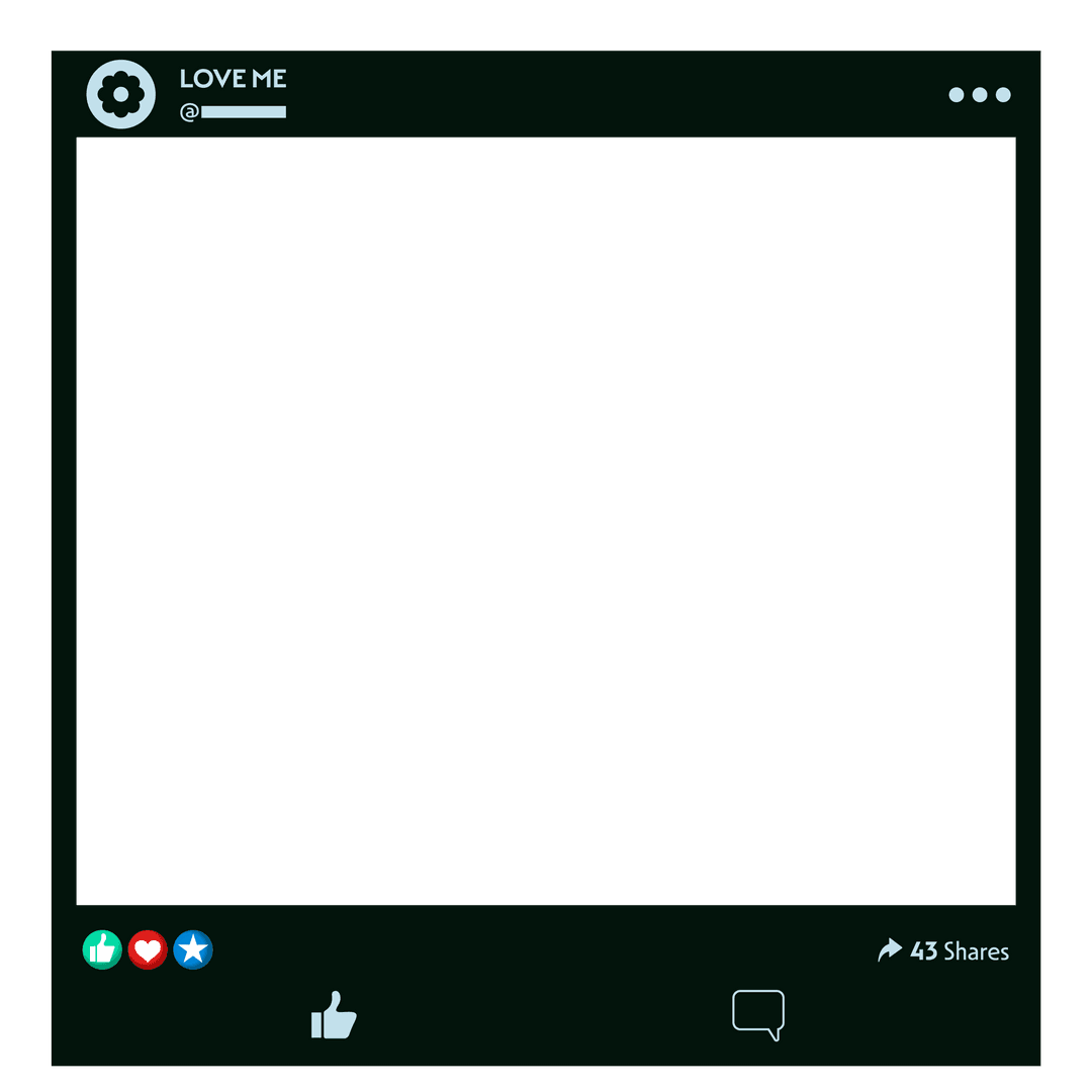 Minimalistic Transparent Social Media UI with Engagement Features