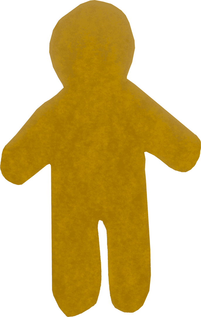 Transparent Vector Gingerbread Figure for Christmas Design