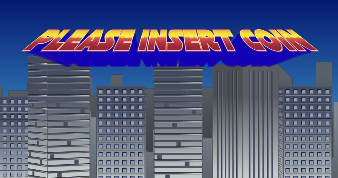 Retro Game Over Message with Vintage Arcade Style