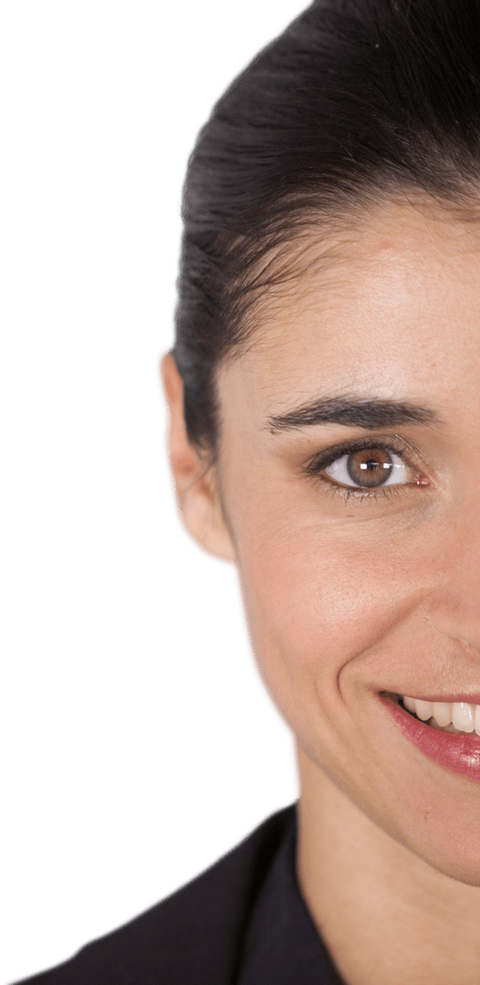 Transparent Background Smiling Woman Portrait