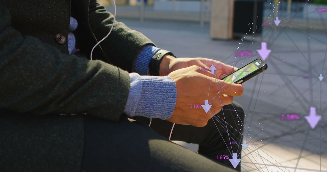 Professional Engaging with Digital Analytics on Phone