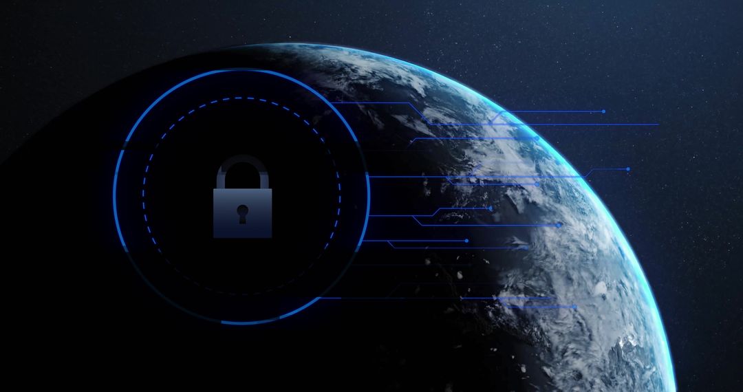 Biometric Security Concept over Earth with Digital Network