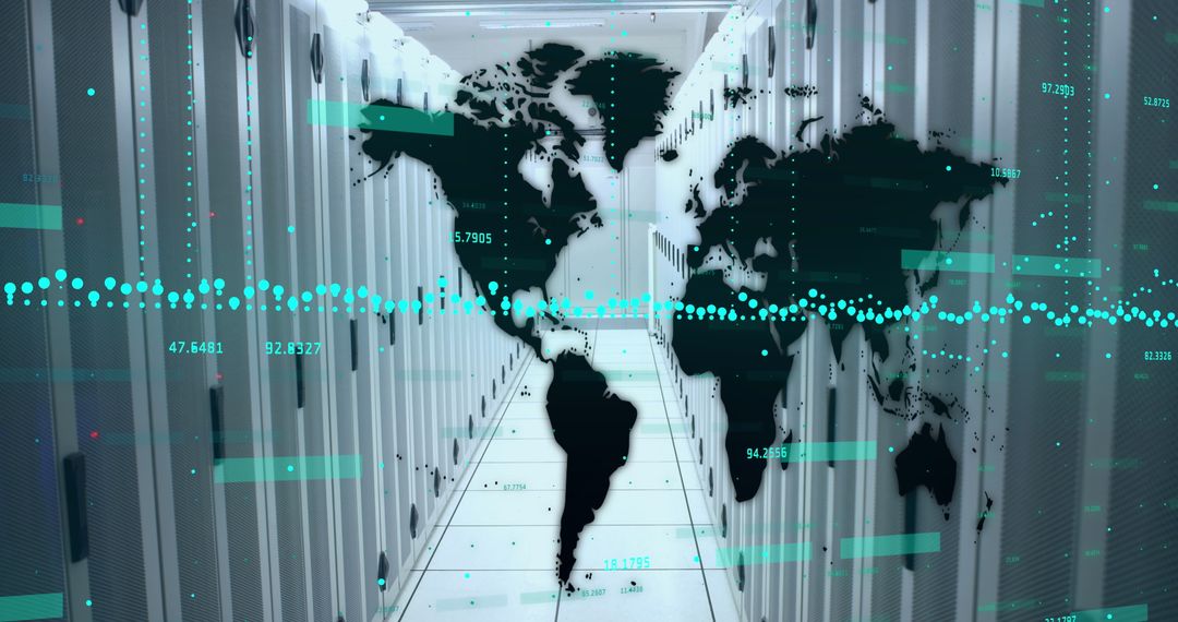 Global data processing concept over computer servers