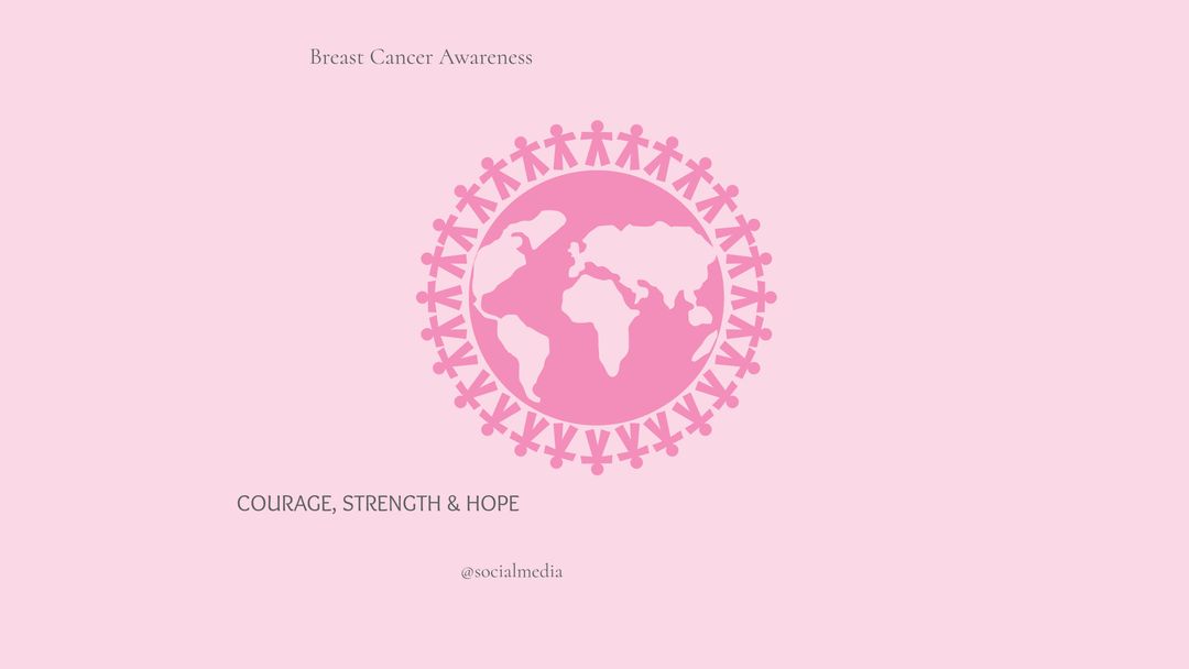 Breast Cancer Awareness Poster with Global Unity Symbol - Download Free Stock Templates Pikwizard.com