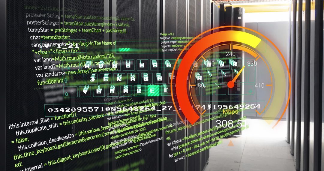 Data Processing with Digital Speedometer in Server Room