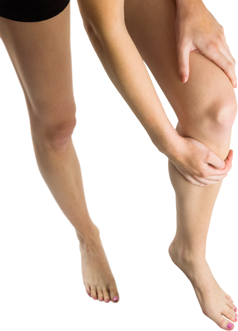 Woman with Knee Pain Holding Leg Transparent Background - Download Free Stock Images Pikwizard.com