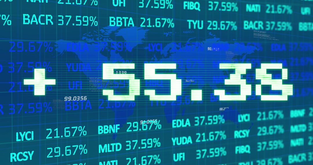 Digital Global Economic Data Analysis and Stocks Increase