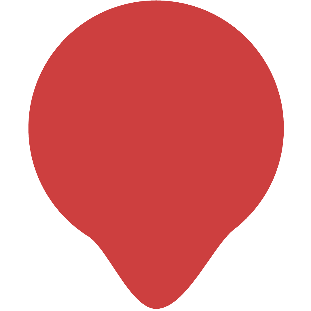 Large Red Map Pin on Transparent Background