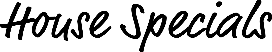 House Specials Text Vector on Transparent Background