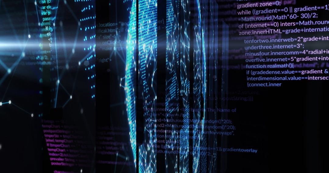 Abstract Digital Data Stream with Holographic Display