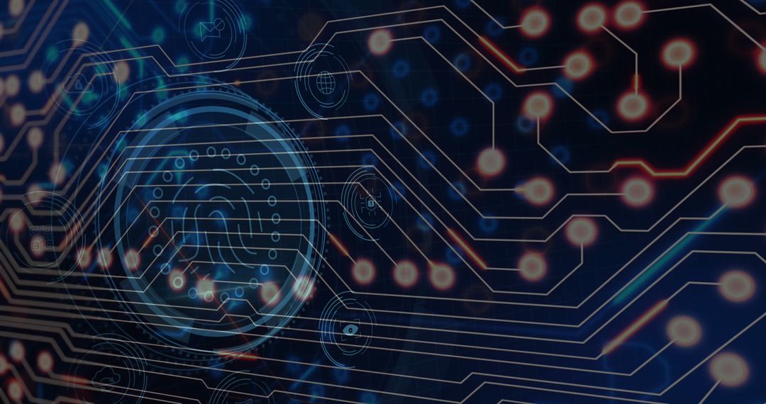 Futuristic Technology Data Network Connections