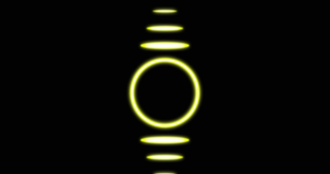 Abstract Glowing Yellow Shapes in Dark Conceptual Background