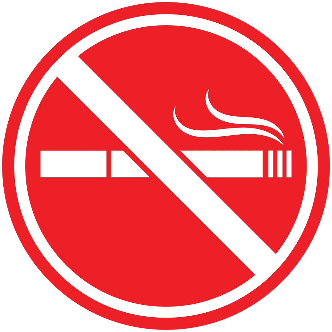 No Smoking Symbol Isolated on Transparent Background Vector
