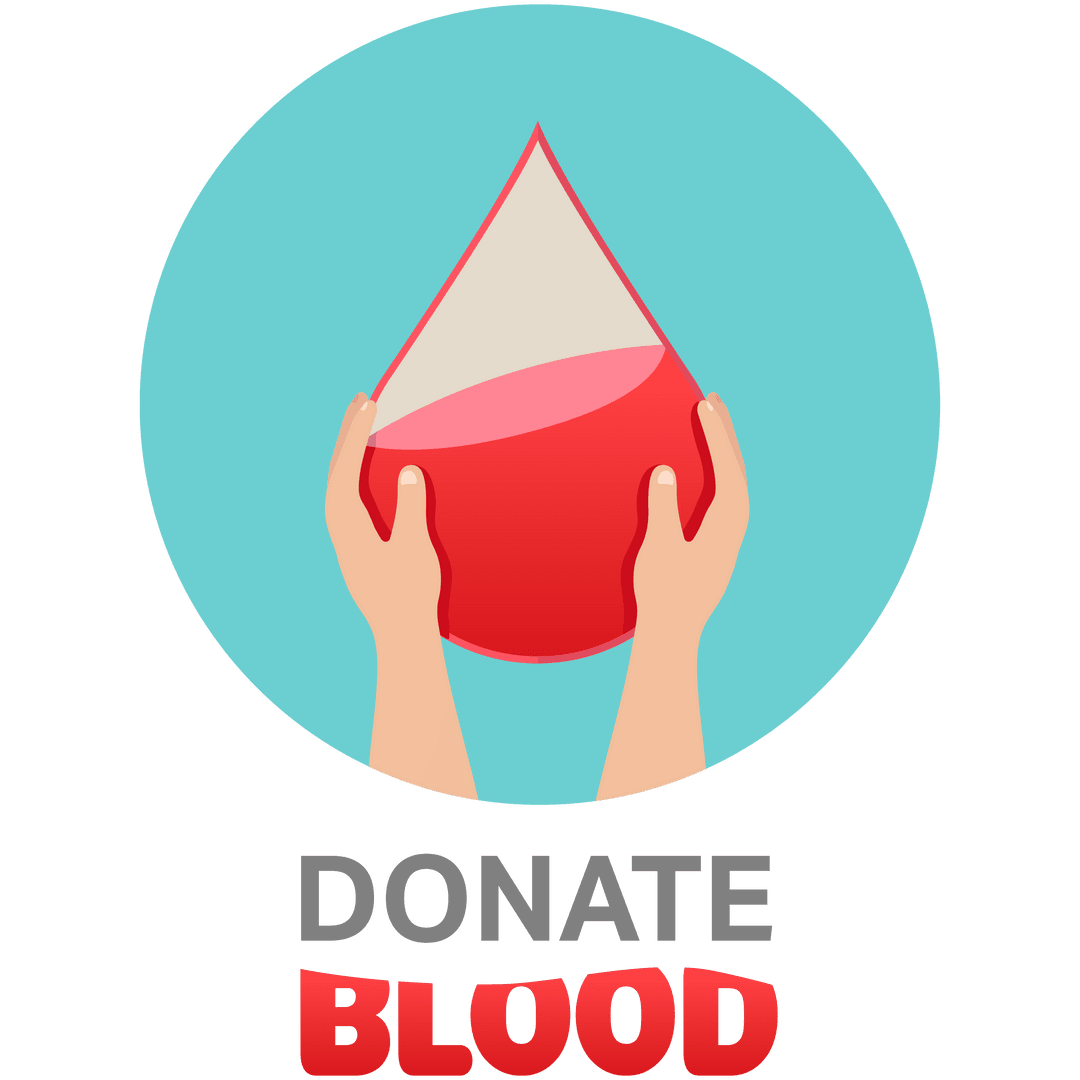 Donate Blood Transparent Background with Red Drop