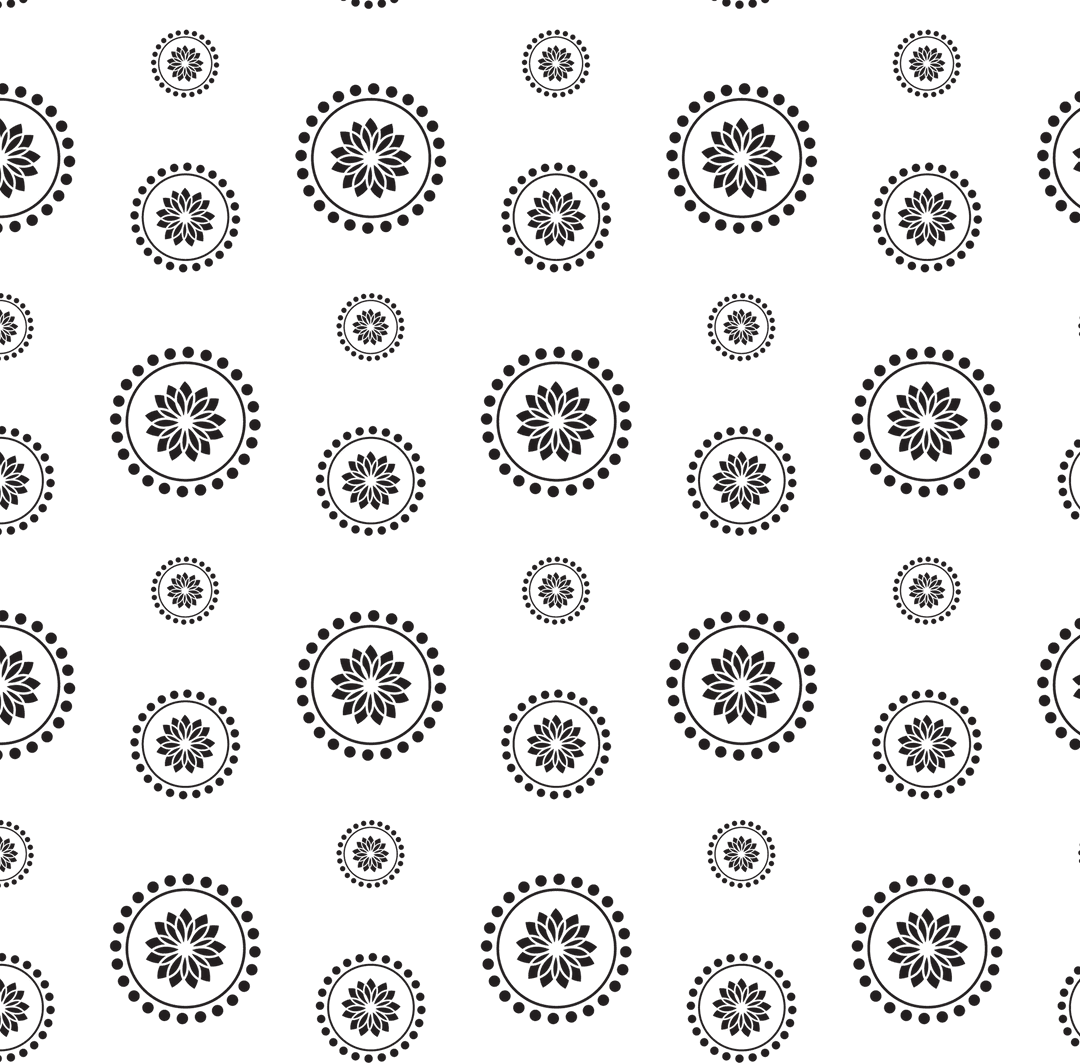 Transparent Black Decorative Pattern on Vector Background
