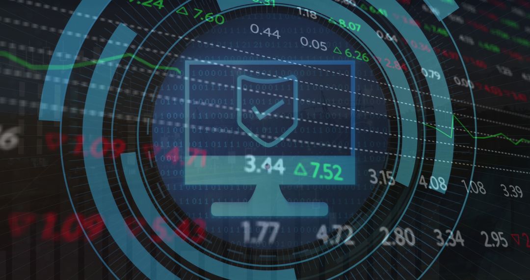 Digital Security Interface with Financial Data Display
