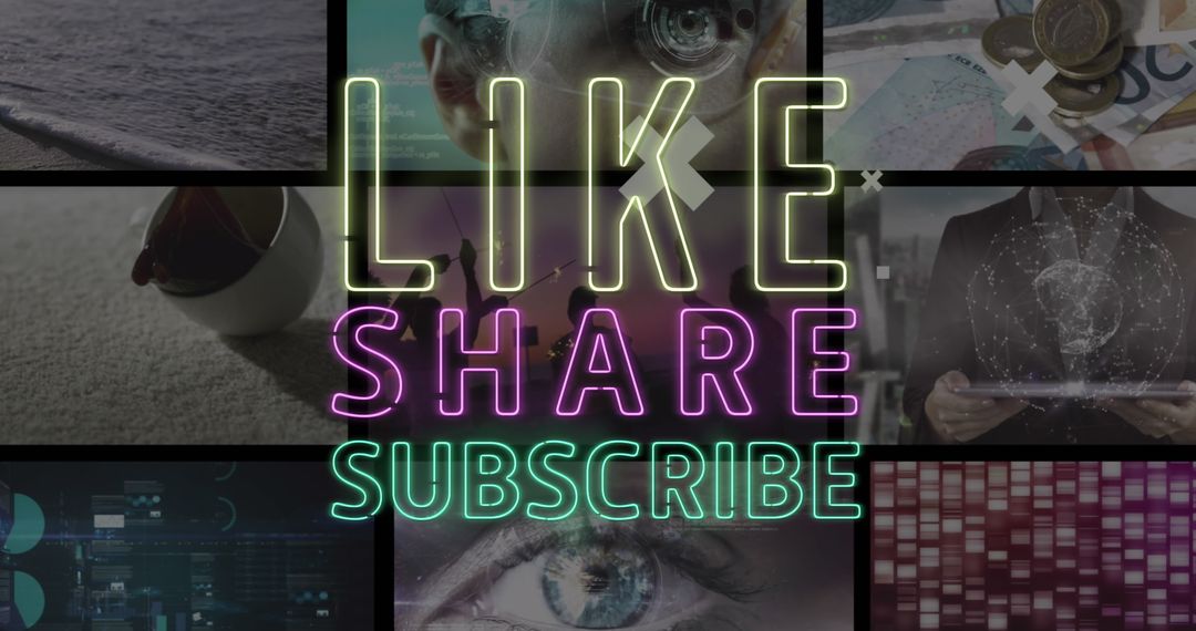 Vibrant Like Share Subscribe Call to Action for Digital Content