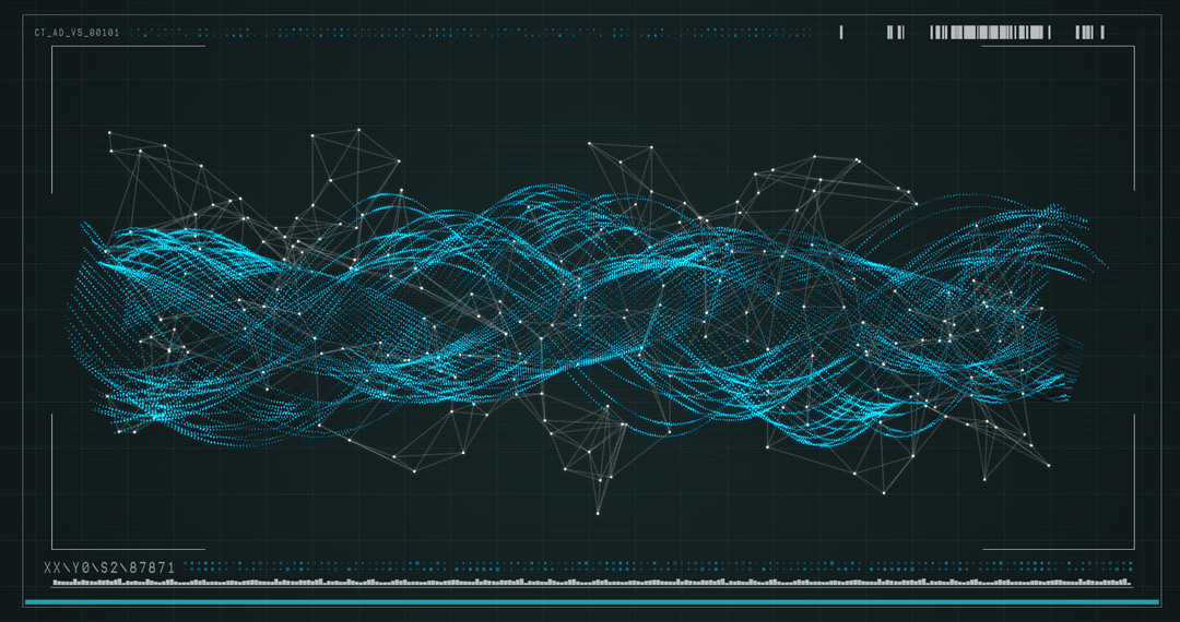 Transparent Spiral Helix Model Digital Visualization