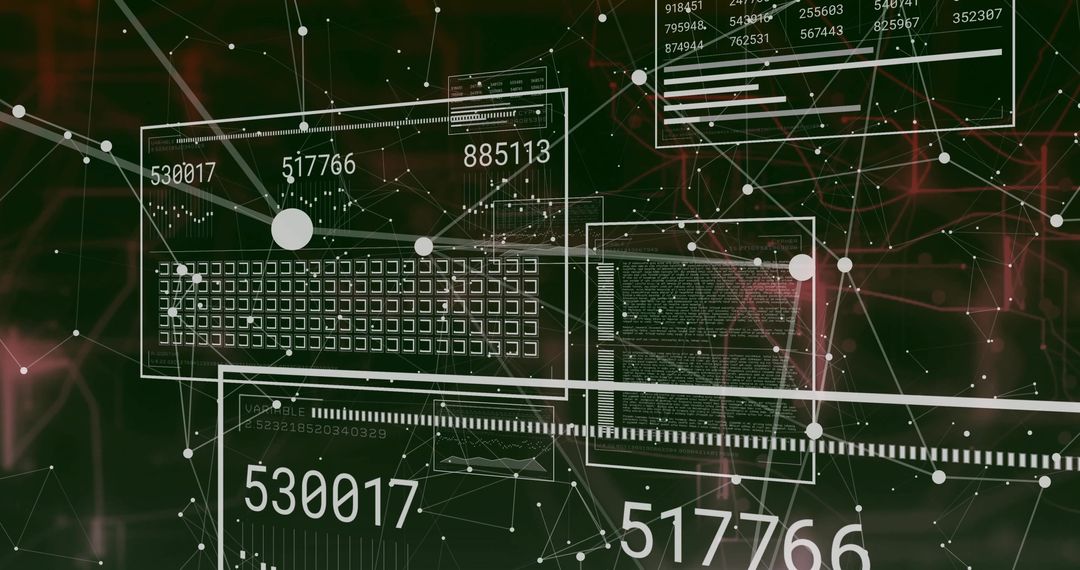 Futuristic Digital Interface with Data Streams and Connectivity Visuals