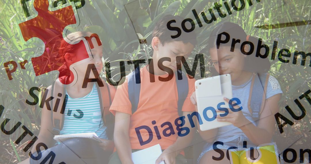 Children Using Tablets for Autism Learning and Support