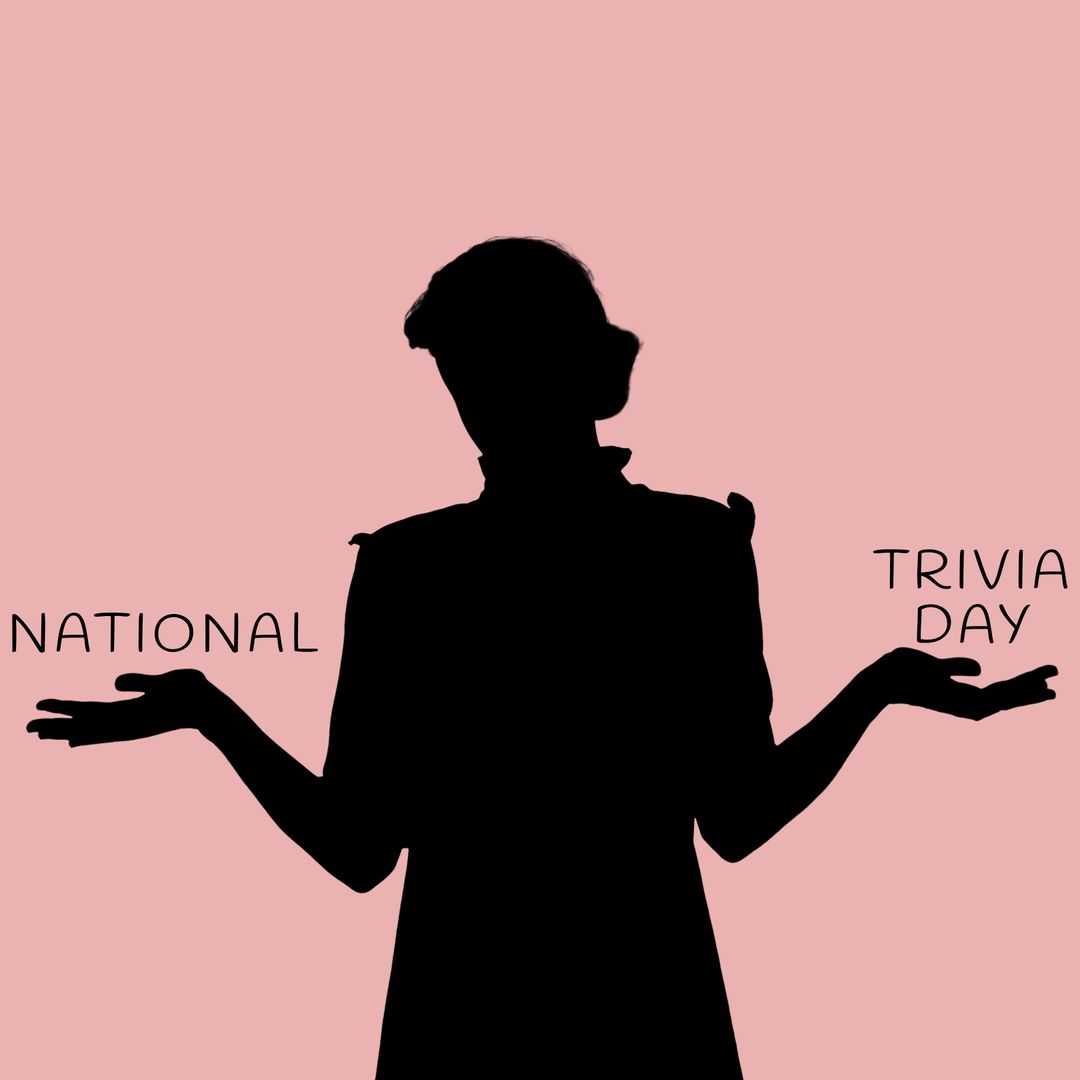 Silhouette Reflecting Curiosity for National Trivia Day Celebration