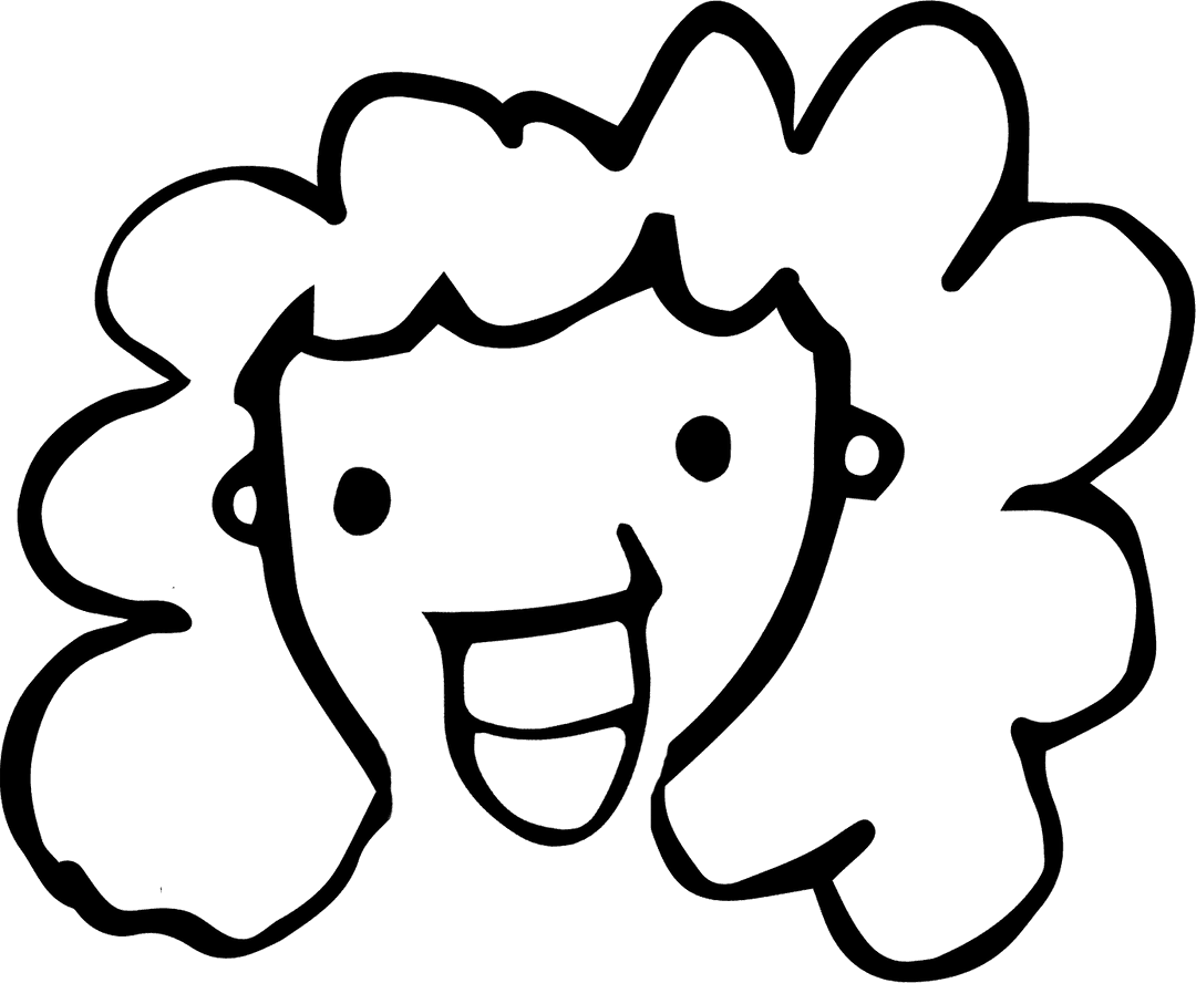 Transparent Line Art Face Illustration Design