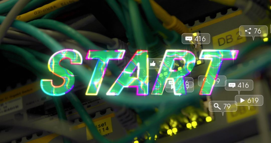 Digital Network Start-up With Social Media Metrics Overlay