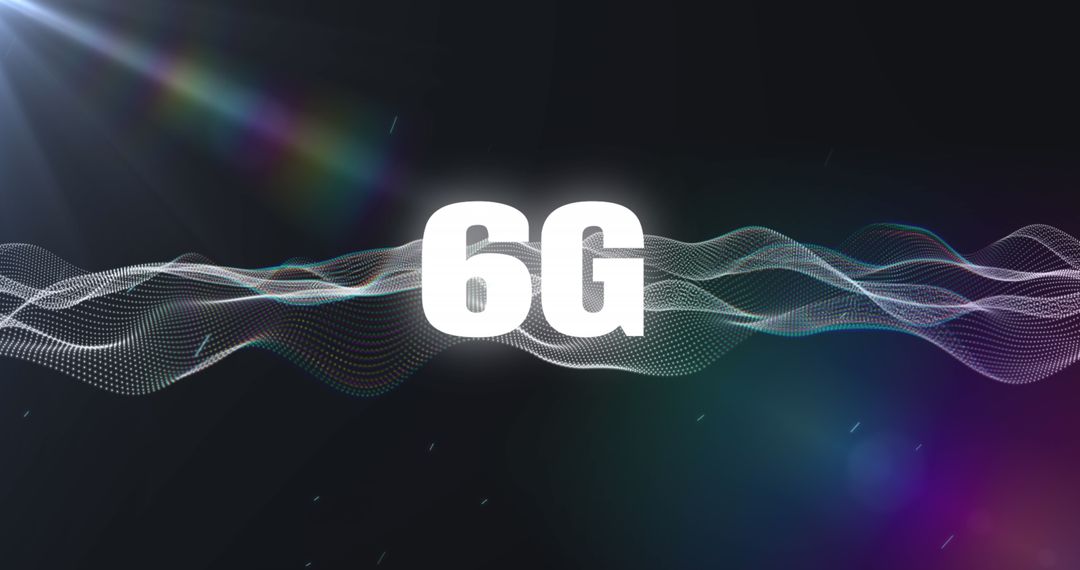6G Technology with Digital Waves Background