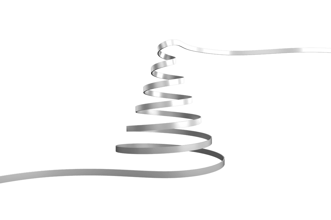 Minimalist Christmas Tree Design on Transparent Background