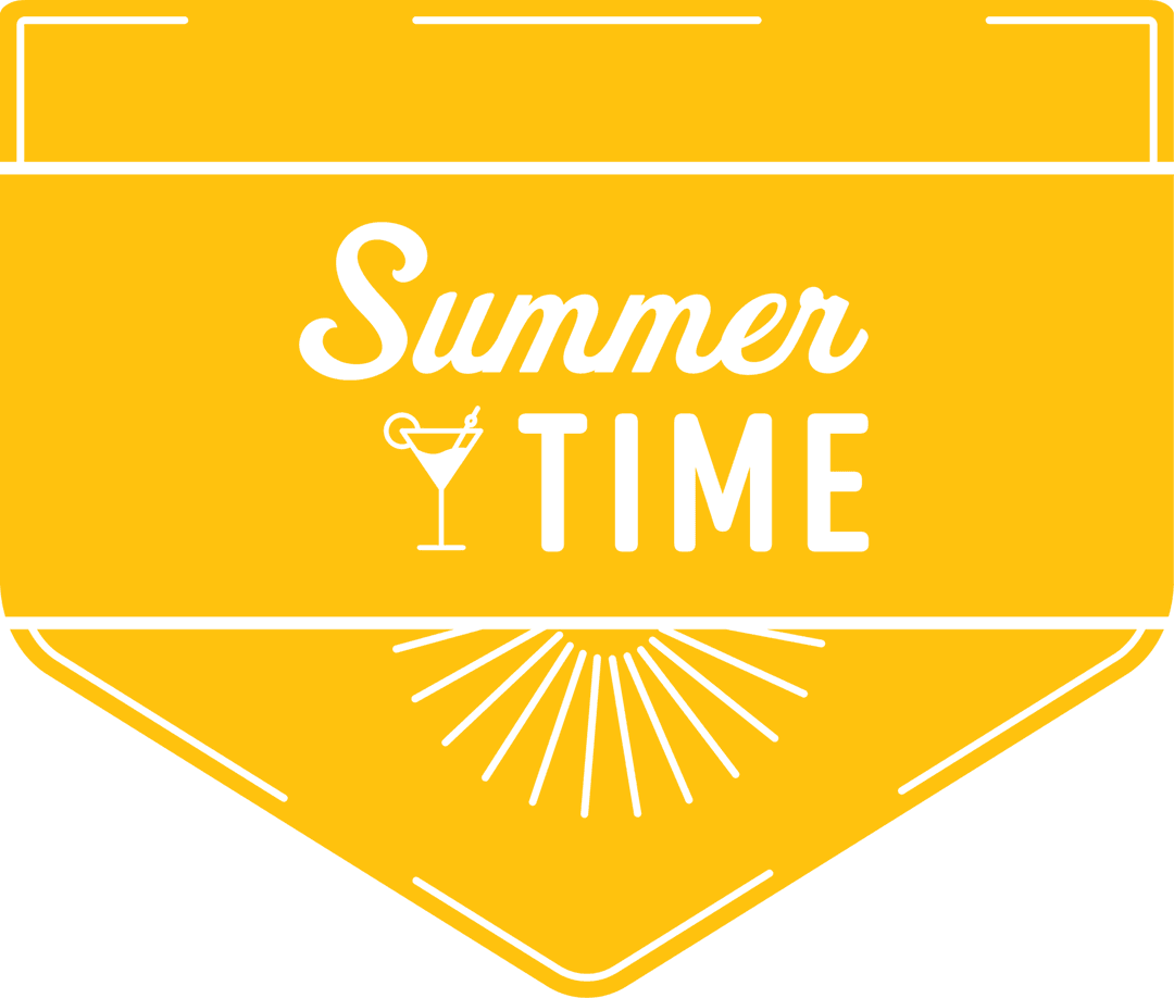 Summer Time Text on Transparent Background for Vacation Concept