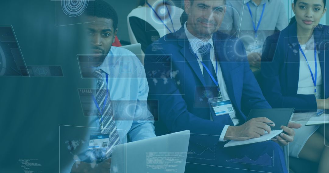 Business Executives Using Technology in Meeting