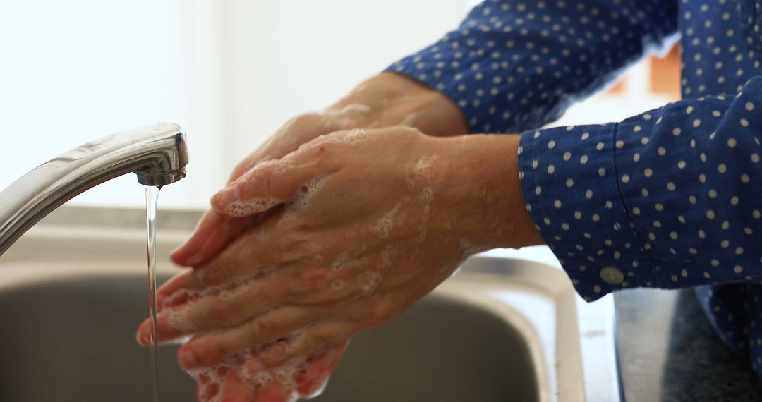 Close-up of Hands Washing with Soap Under Running Water - Free Images, Stock Photos and Pictures on Pikwizard.com