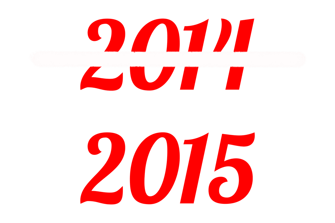 Transparent 2014 to 2015 Year Change Illustration