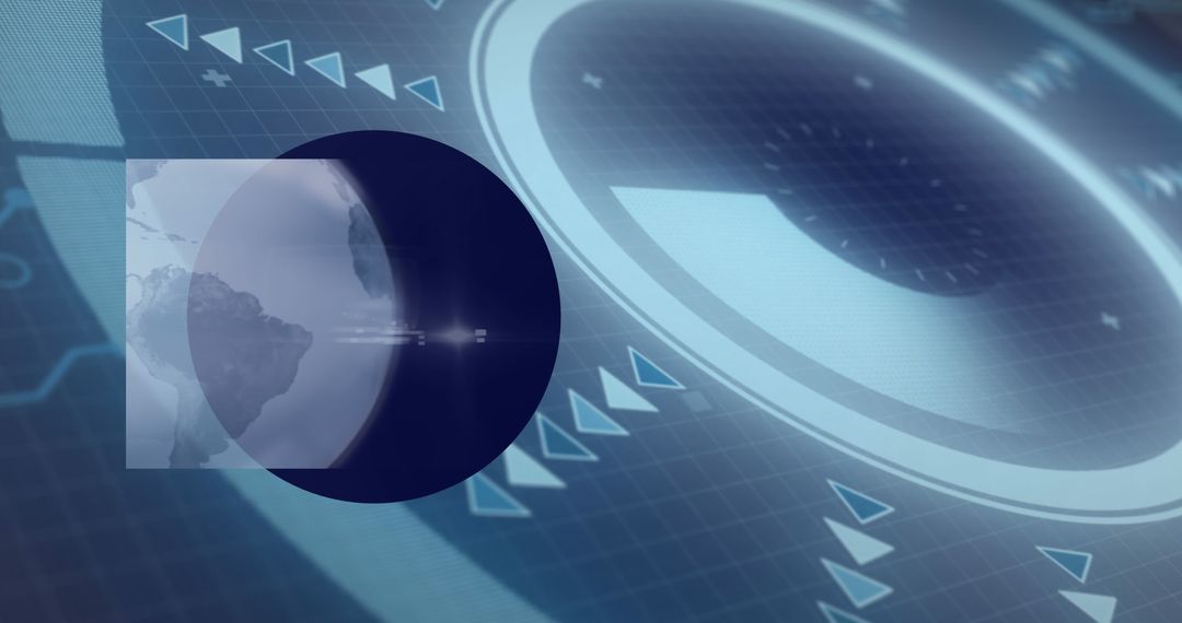 Futuristic global data visualization with interactive elements