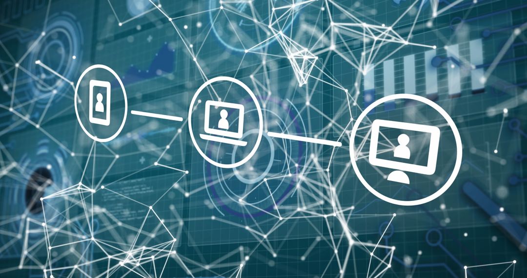 Futuristic Concept Illustrating Digital Network Connections