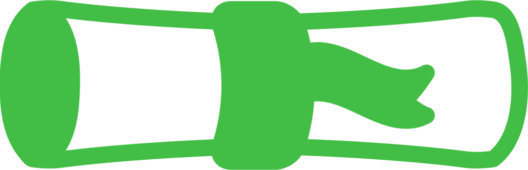 Green Scroll Clipart on Transparent Background