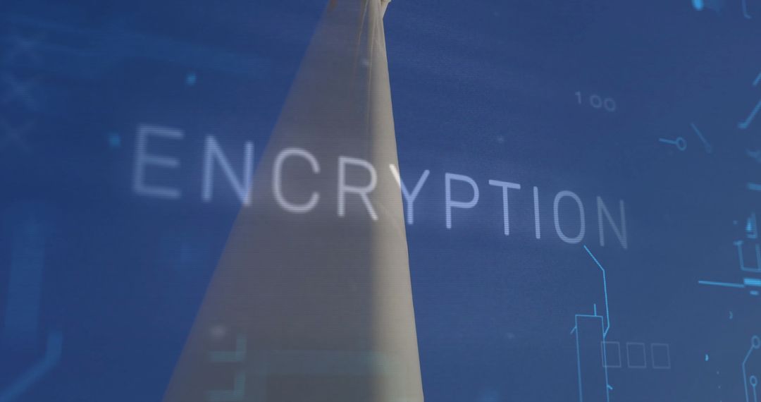 Wind Turbine Symbolizing Renewable Energy and Digital Security