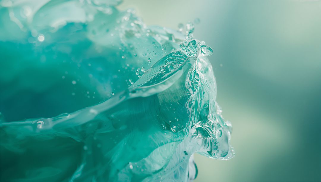 Dynamic Turquoise Water Splash in Motion
