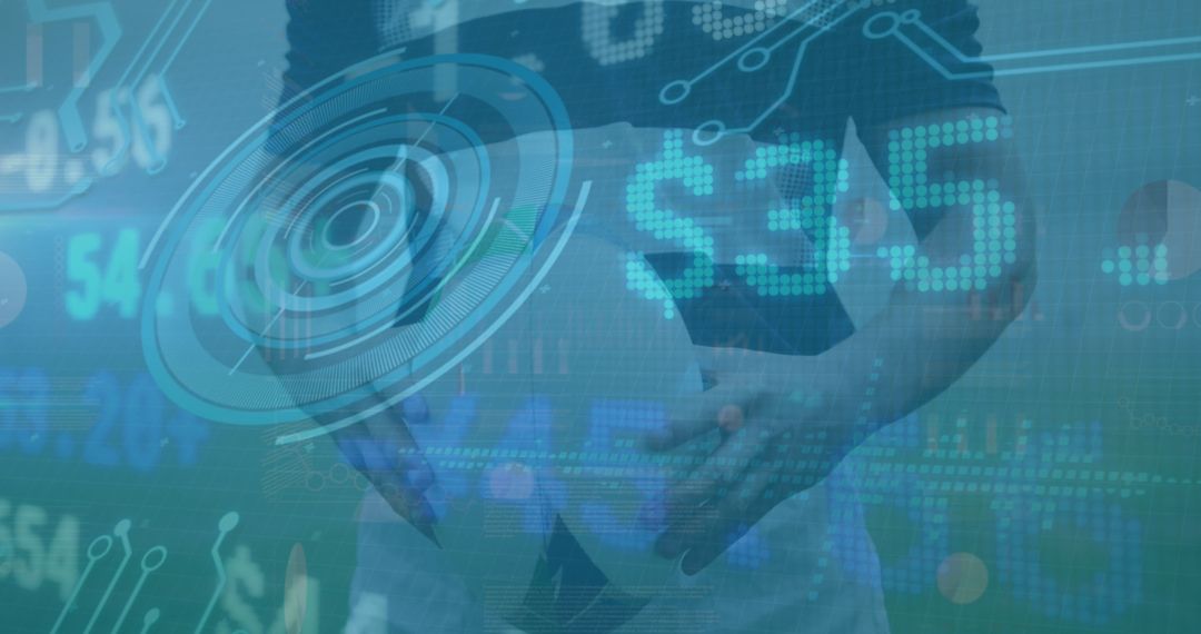 Digital Finance Futuristic Technology Overlay with Connection Interfaces