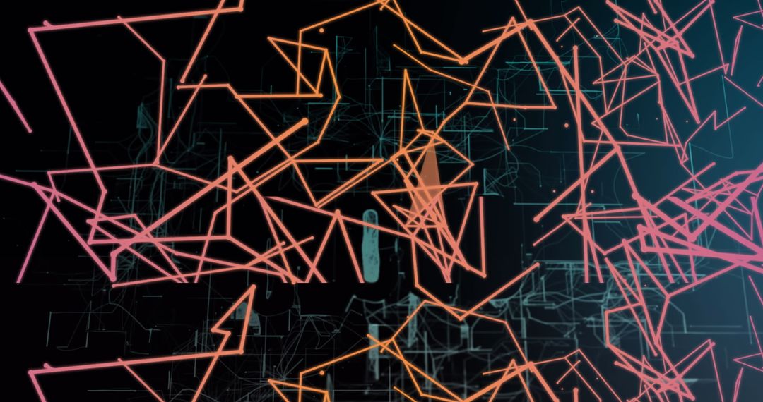 Futuristic Geometric Lines on Dark Background