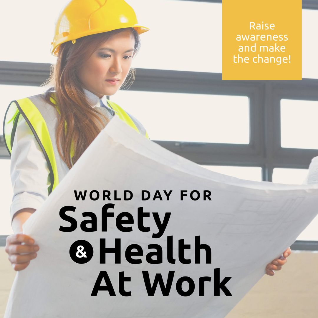 Woman Architect Promoting Safety and Health at Workday