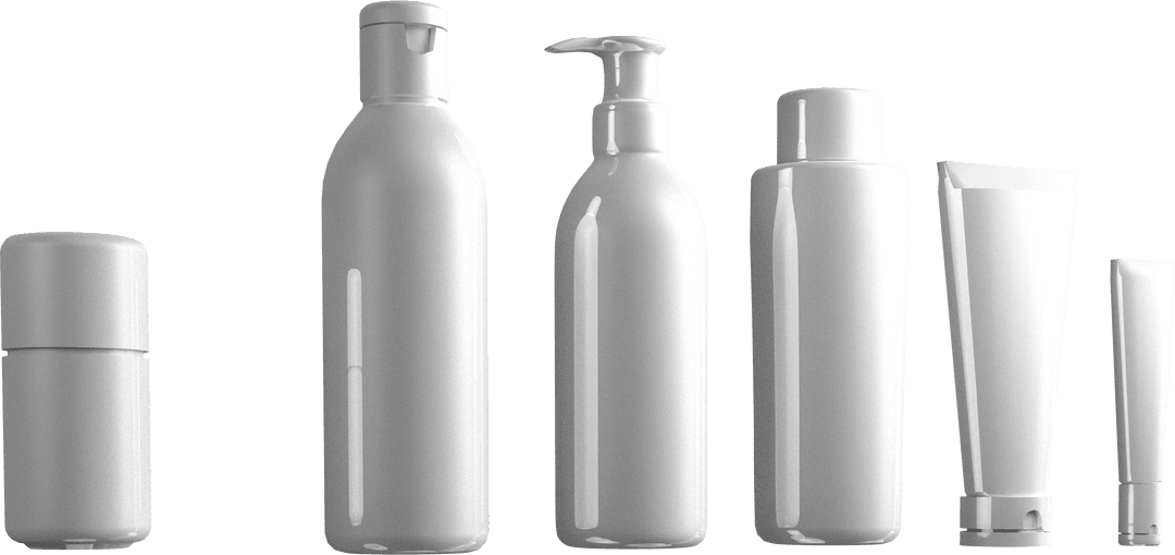 Transparent Assorted Cosmetic Containers for Packaging Design