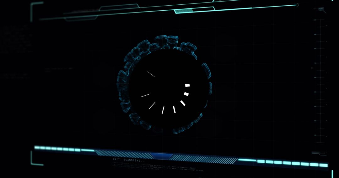 Futuristic Digital Data Interface with Sci-Fi Elements